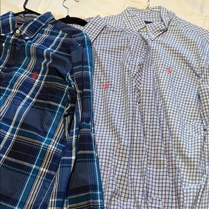 Polo Ralph Lauren Blue and White Checkered Shirts